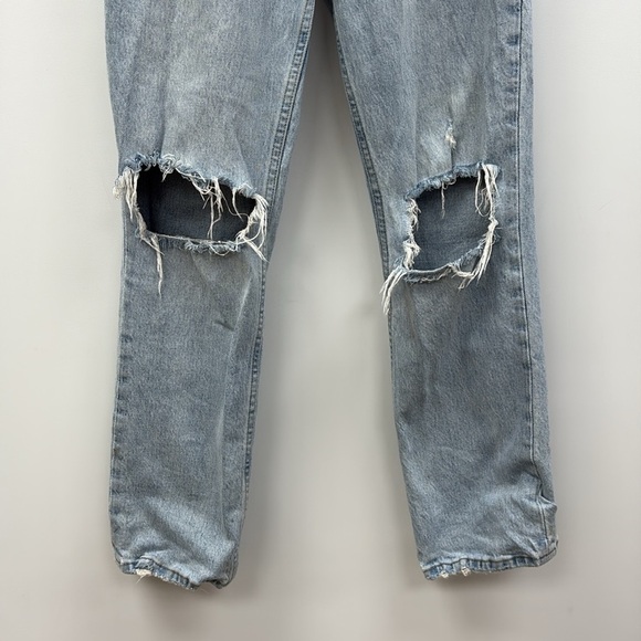 Abercrombie & Fitch The '90s Straight Ultra High Rise Jeans Distressed Denim 27 - Picture 4 of 8